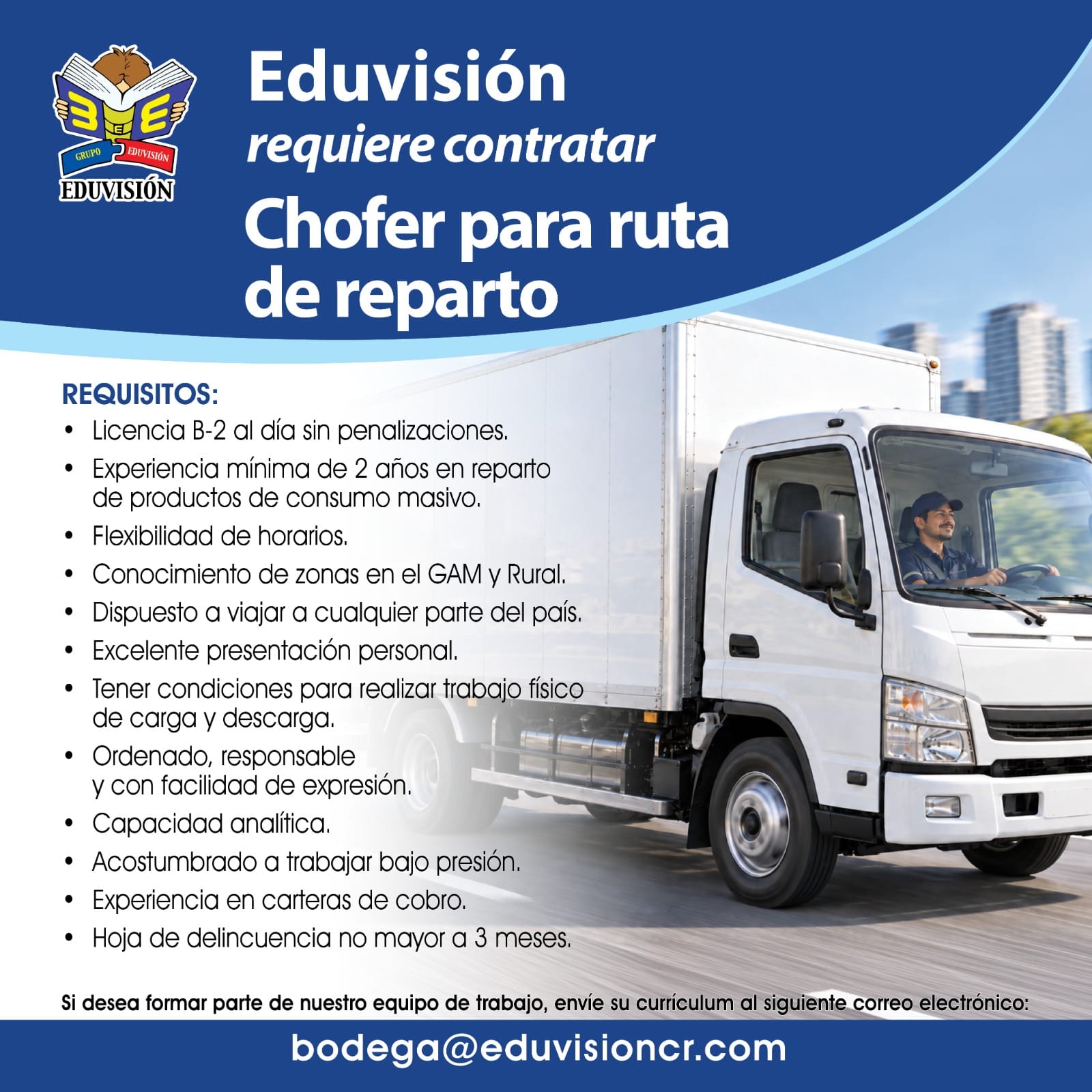 Chofer B2 Eduvisión 